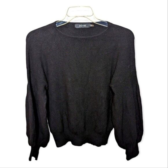 Do&Be black balloon sleeve sweater - Picture 1 of 5